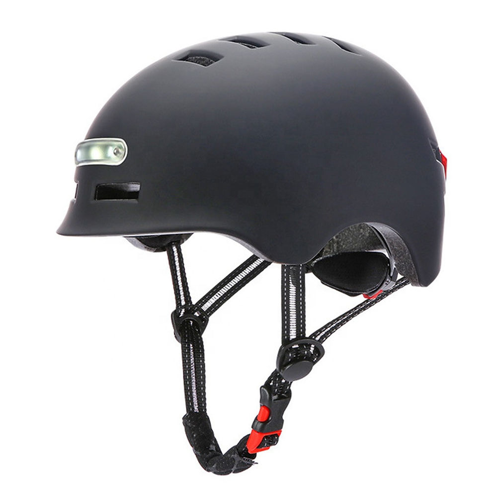 Thumbnail: Helmet With LED Flashing Light Bicycle Replacement Accessories Bike Helmet