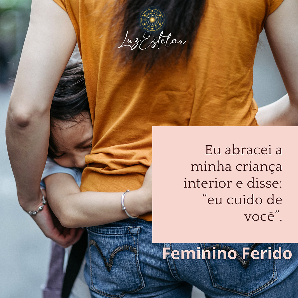 Eu abracei a minha criança interior e disse: "eu cuido de você".