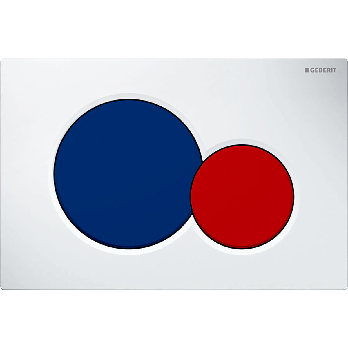 Plaque Sigma01 Geberit référence 115.770.LB.5 pour enfant Blanc, bleu, rouge