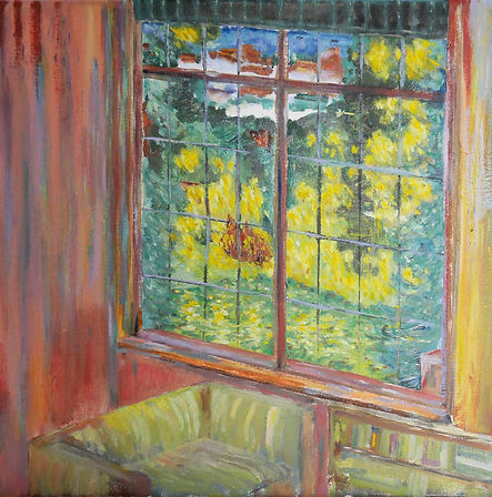 OP-CV Merçi-Monsieu-Bonnard,-view from dining room in Birmingham, canvas-50x50cm,-Hollings