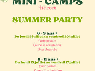 Mini-séjours 6-11 ans et Programme de Juillet 2026 de l'Accueil de Loisirs!