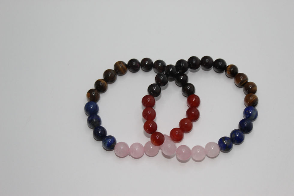 Thumbnail: Rose Quartz, Red Agate,  Lapis, Tigers Eye , PetrifiedWood (Deep Truma Release)