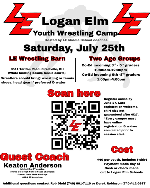 LE Youth Wrestling Camp Registration