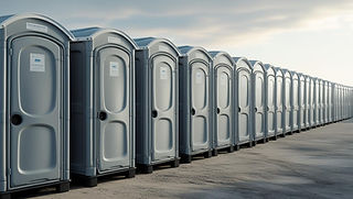 porta pottys a lot of them all grey.jpg