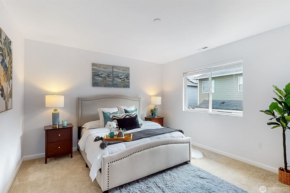 Staged bedroom by Evolve