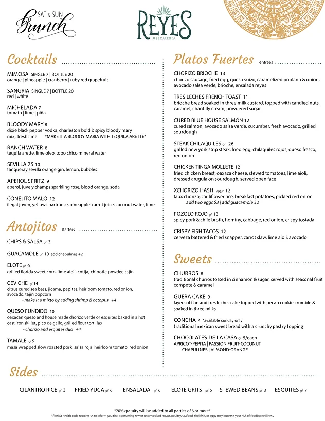 Brunch Orlando Fl Reyes Mezcaleria