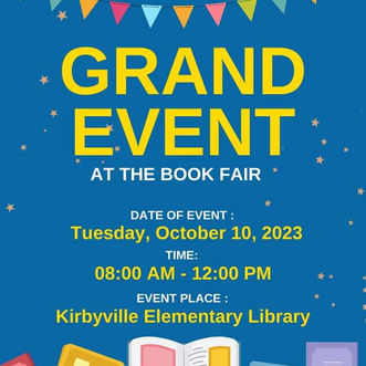 Book Fair at Kirbyville Elementary today!