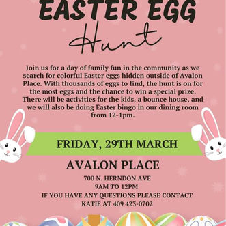 Come hut Easter Eggs at Avalon!