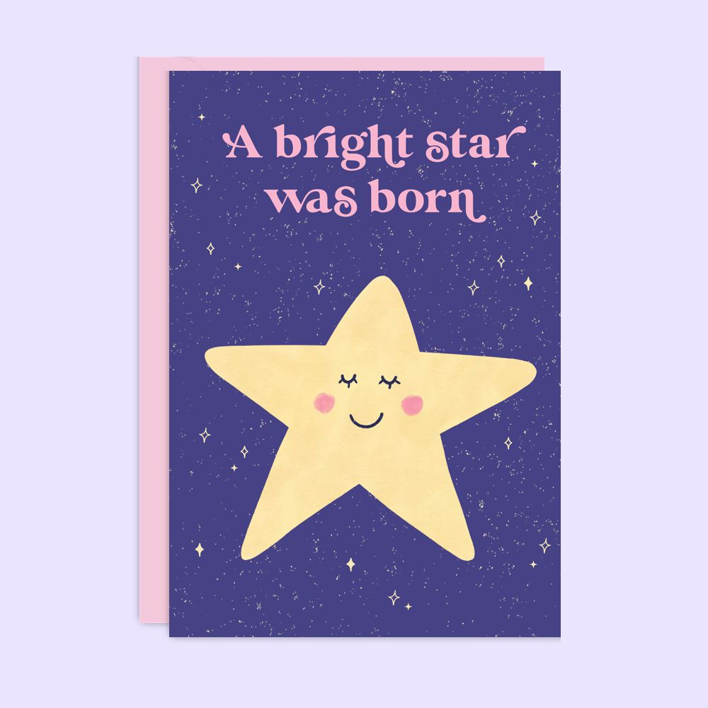A Bright Star Was Born Card