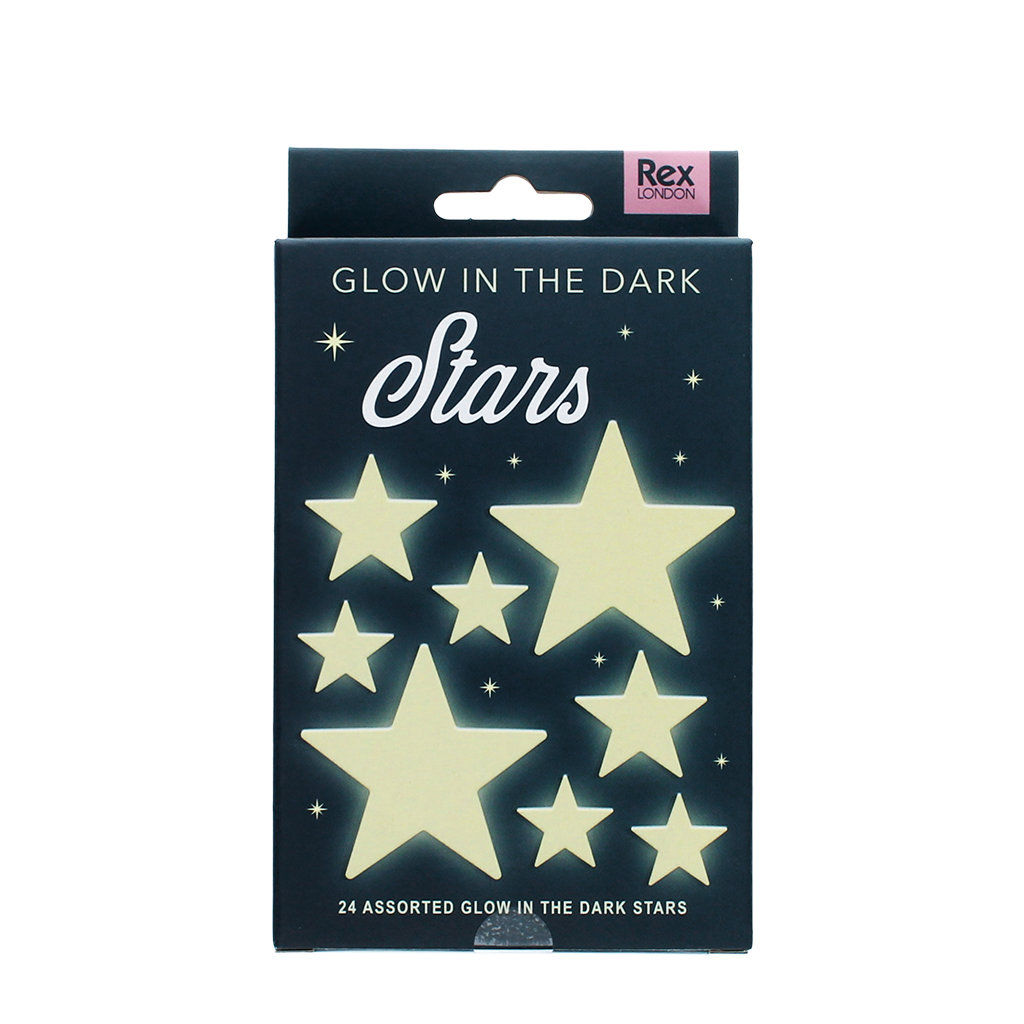 Glow in the dark stick-on shapes (box of 24) - Stars