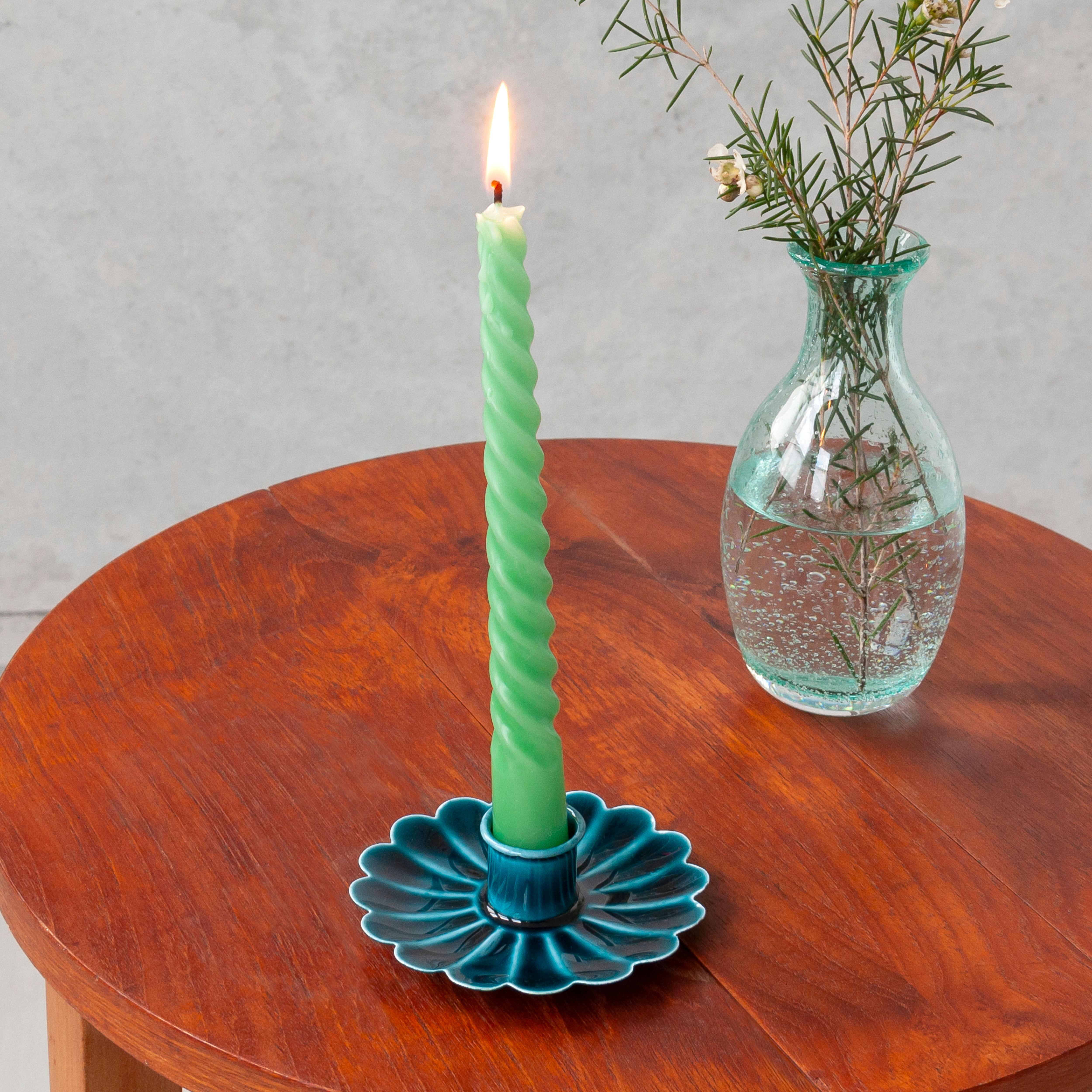 Flower Candle Holder - Blue