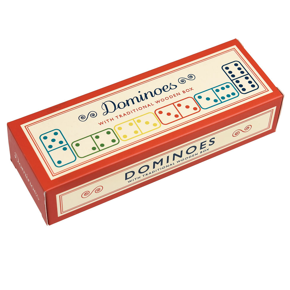 Thumbnail: Dominoes in a wooden box