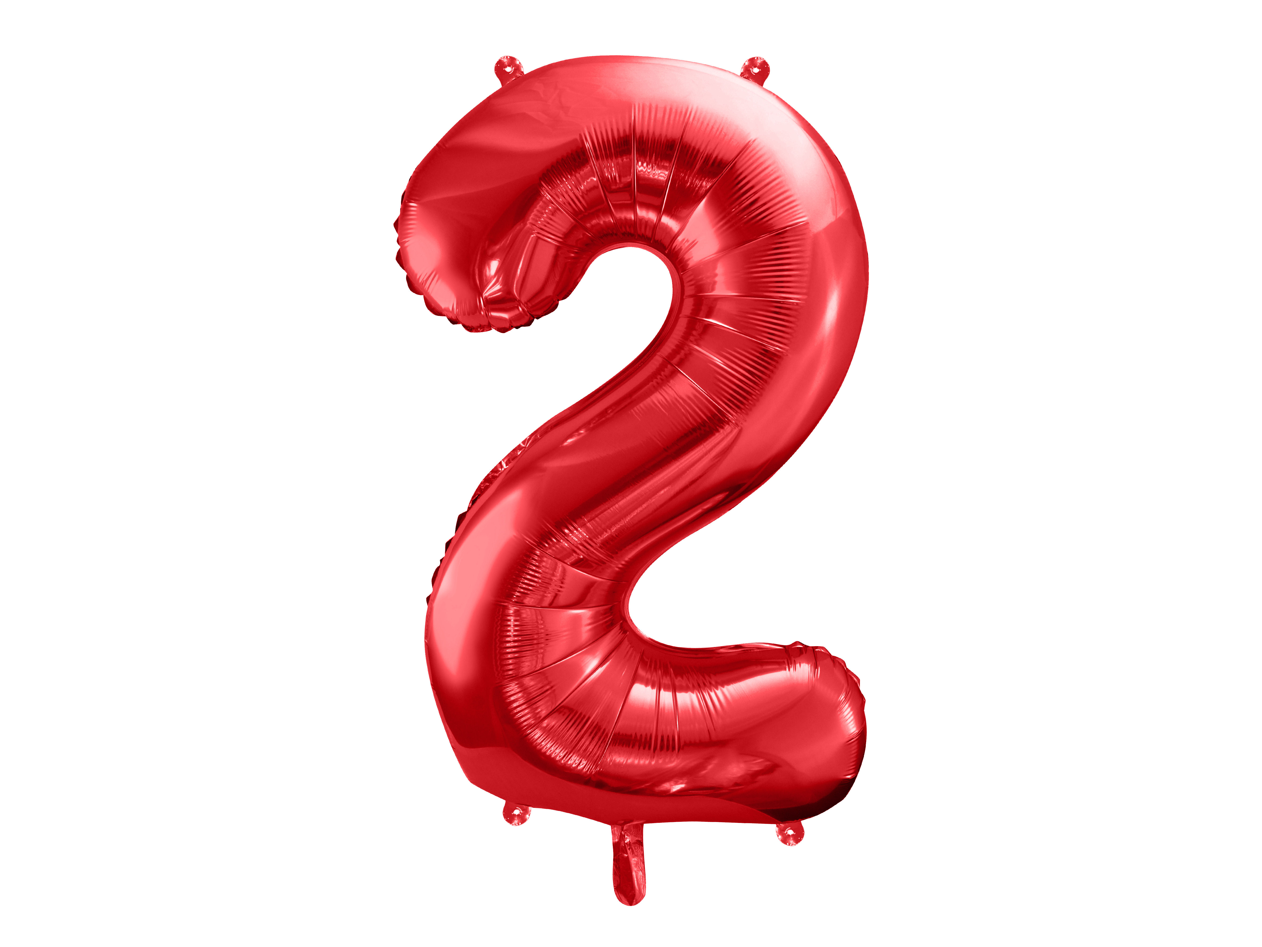 Number “2” Large Foil Helium Balloon | Red
