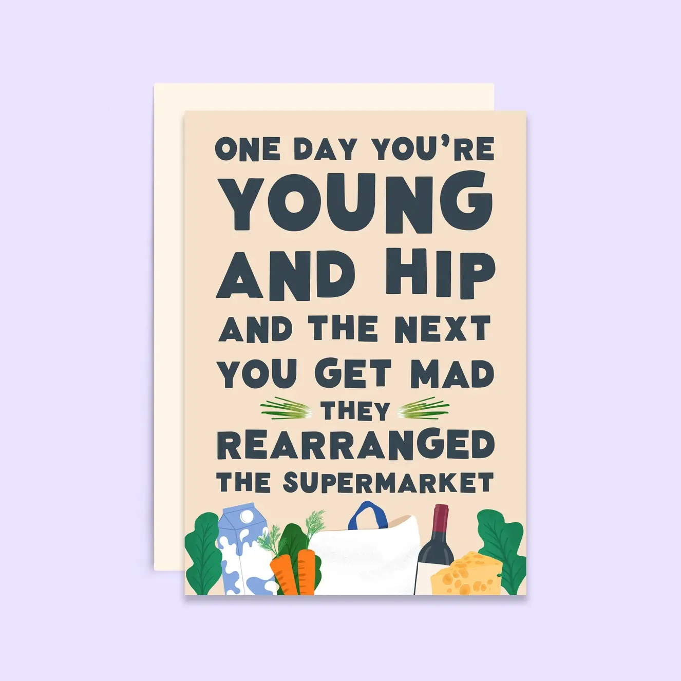 Rearranged Supermarket Greeting Card