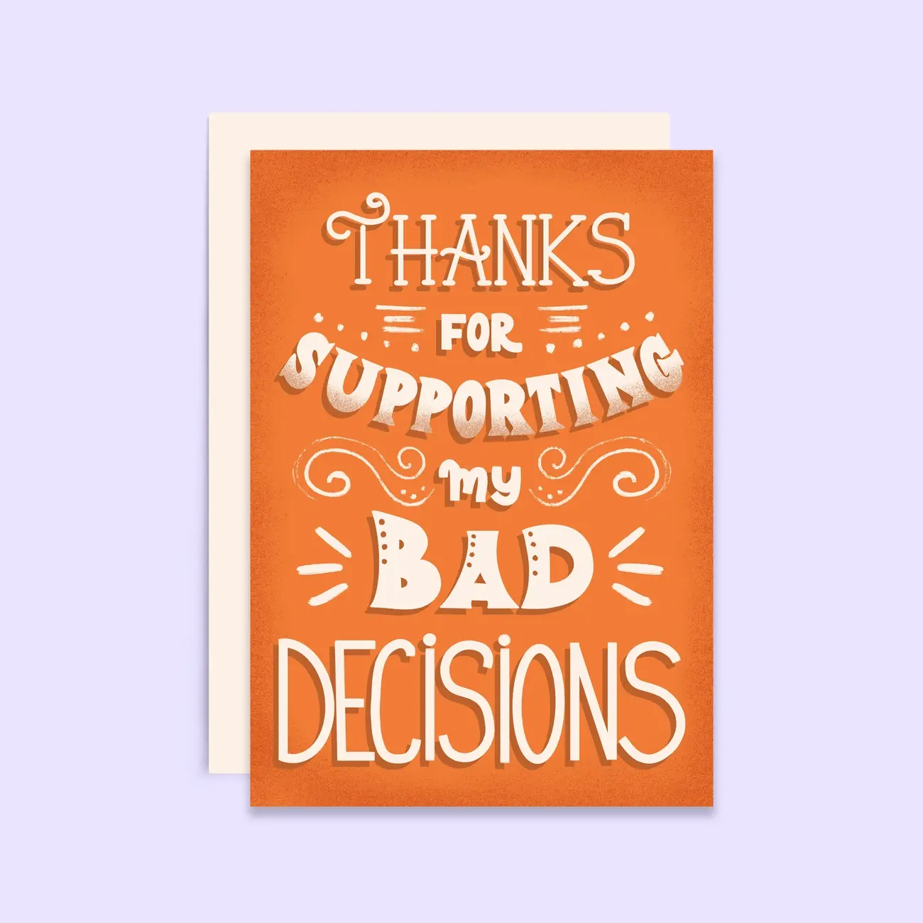 Bad Decisions Thank You Card