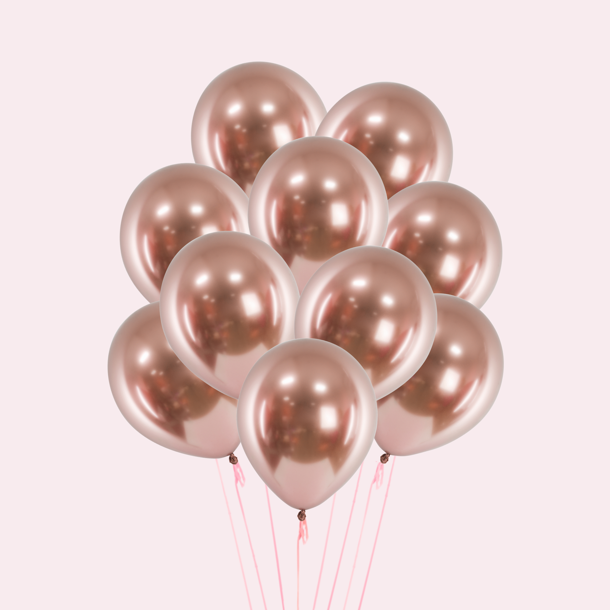 Rose Gold Latex Balloon Cluster