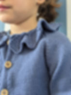 gilet mérinos col volanté
