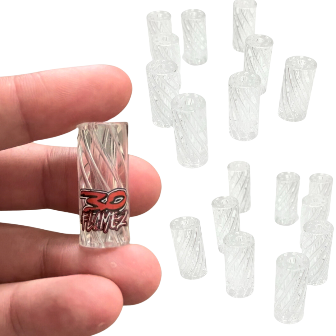 CUSTOM VORTEX GLASS FILTER TIPS