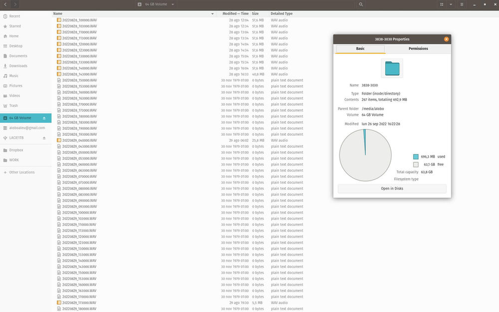 Lots of 0 bytes files... openacousticdevices