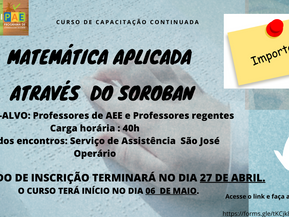 Curso: Matemática aplicada através do soroban