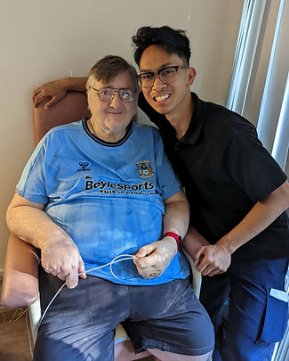Bryan with an aged care client