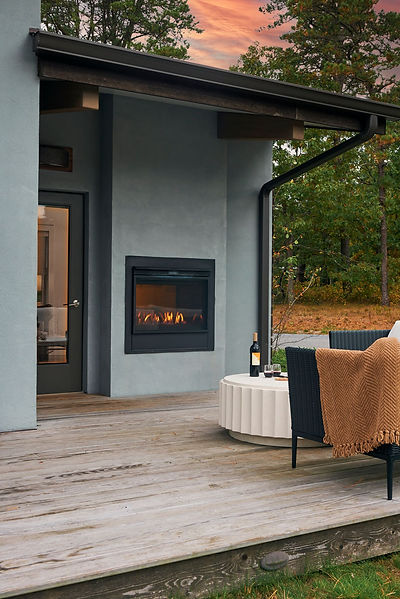 Exterior suite fireplace