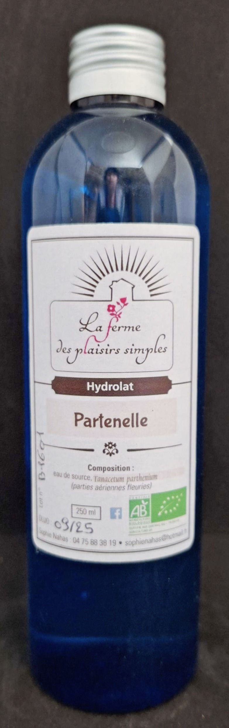 hydrolat bio de partenelle, bio, direct producteur ardeche