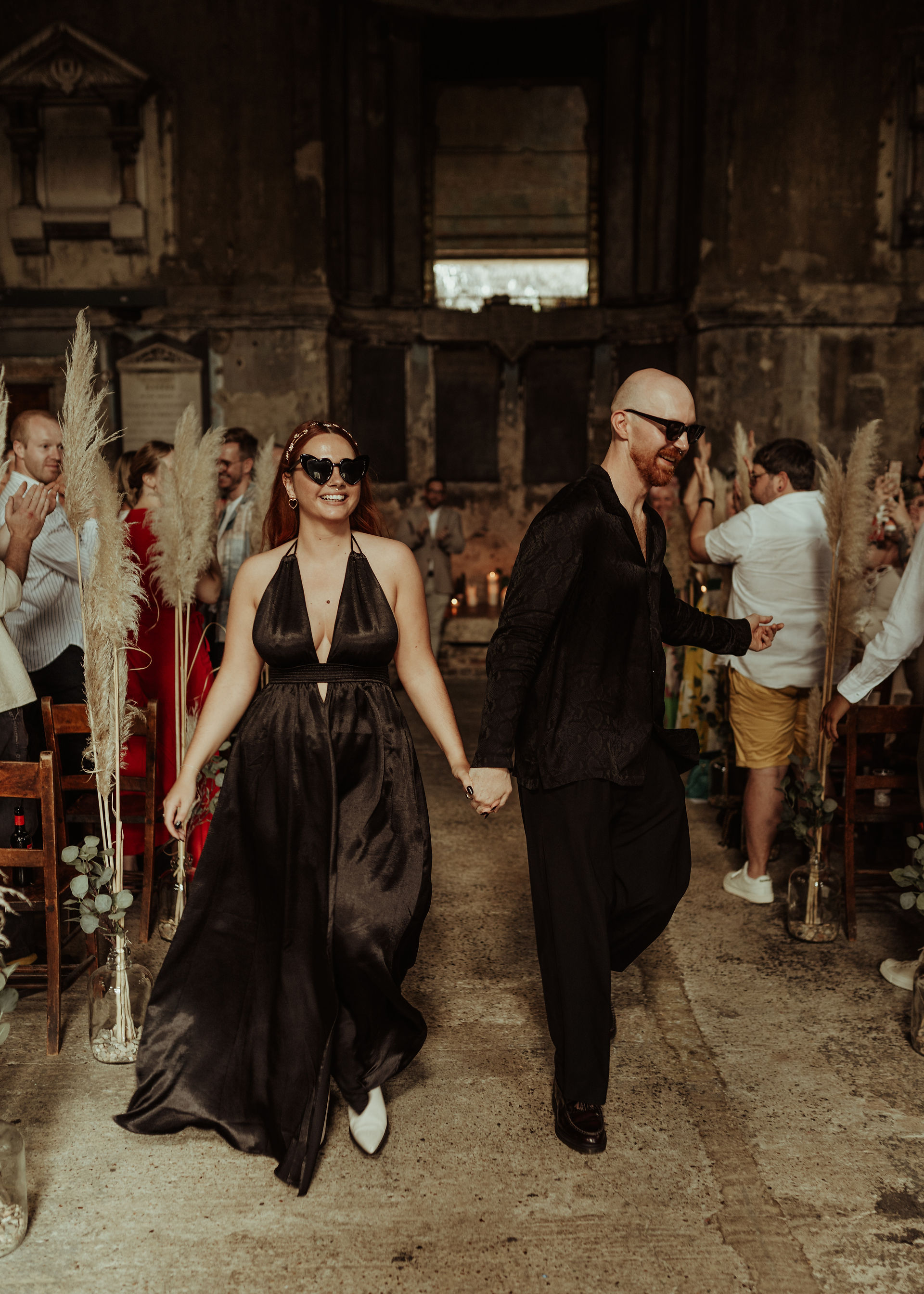 Alternative bride and groom at The Asylum Chapel