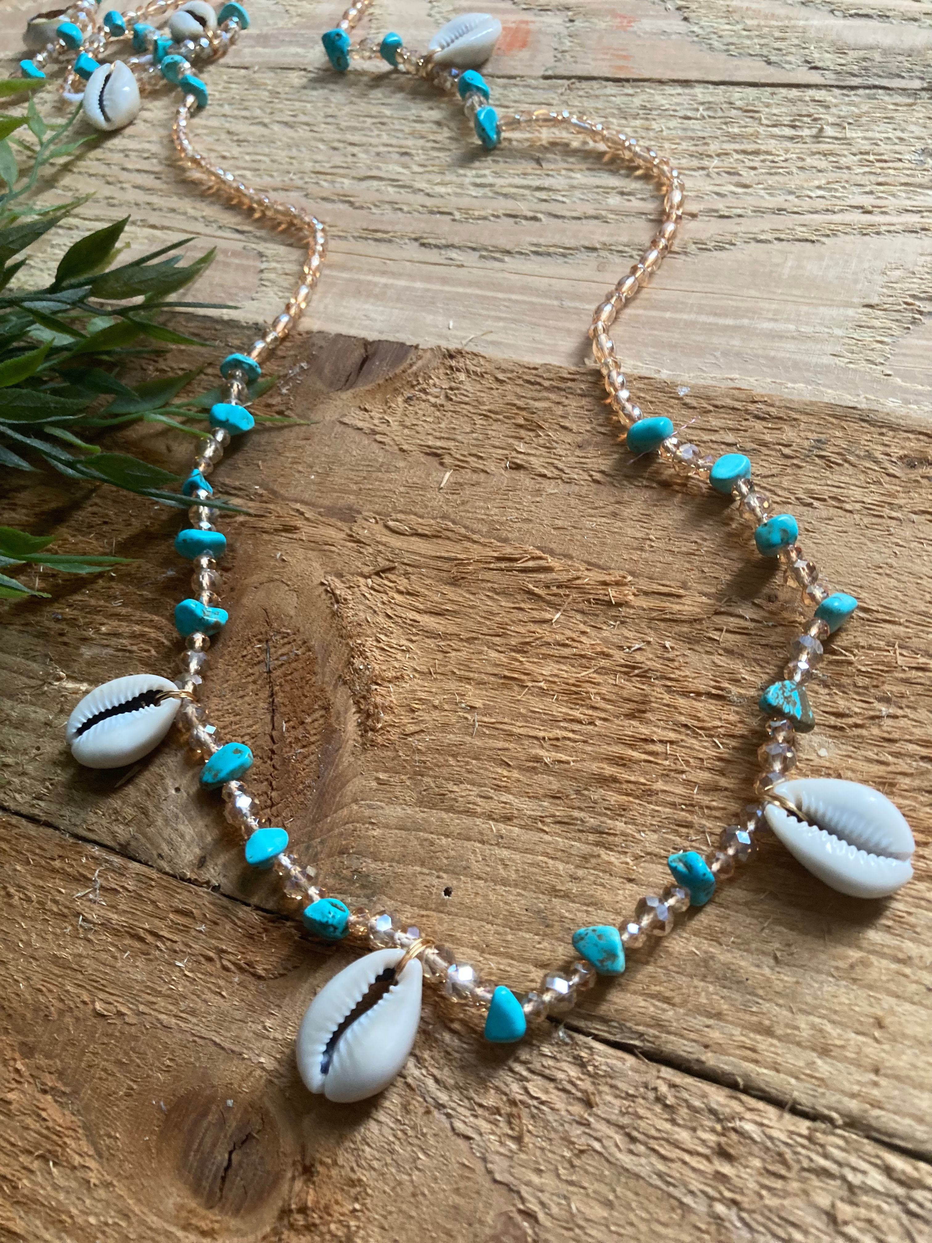 Cowrie Shell + Turquoise
