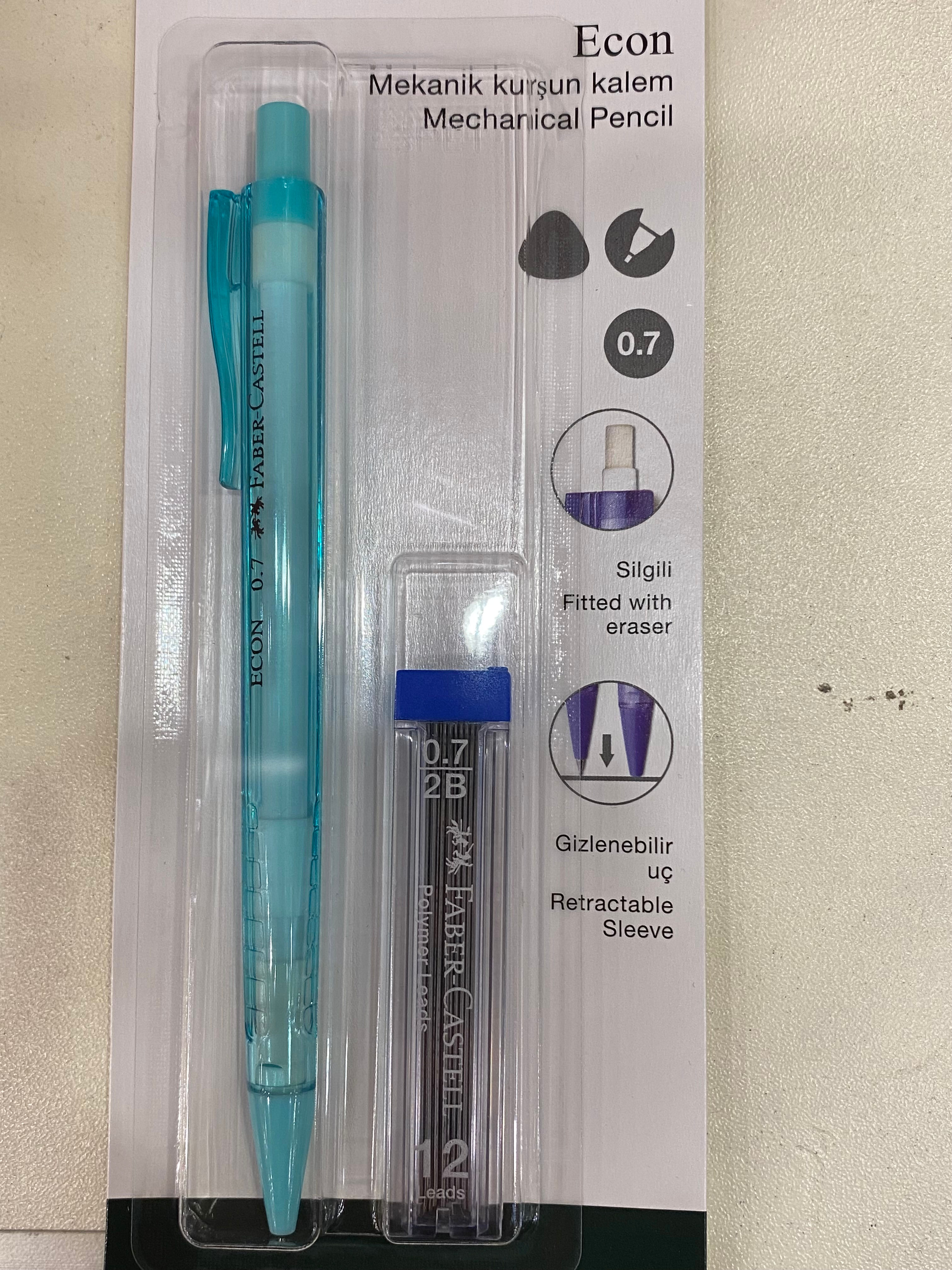 Uçlu kalem ve uç seti mavi