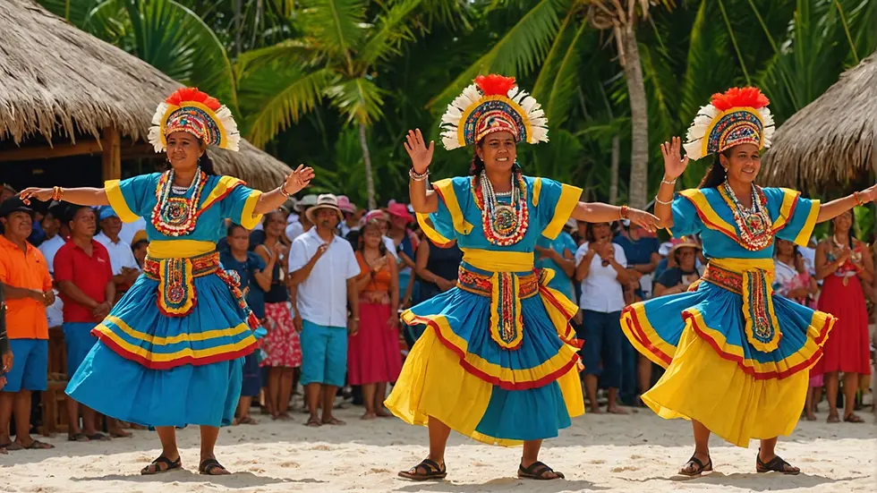 Cultural performances at Costa Maya Festival