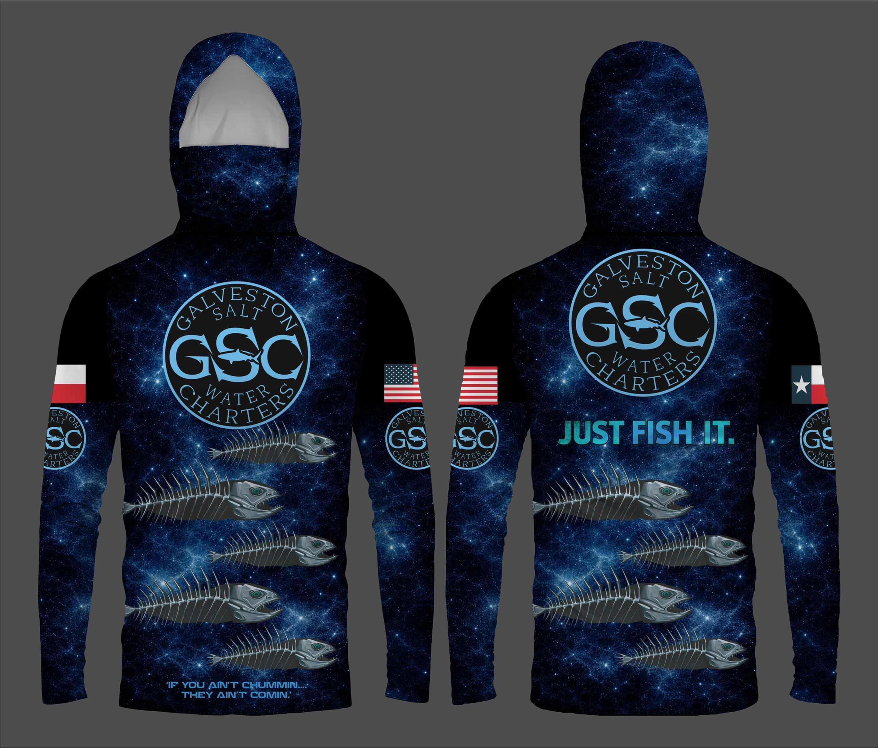 GSC "Just Fish It" Performance Hooded Masked Fishing Shirt