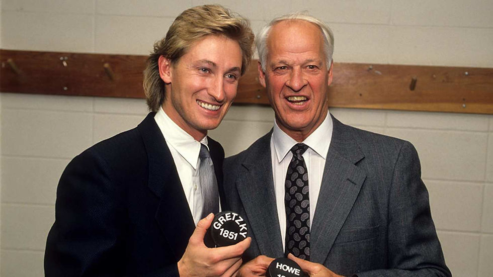Wayne Gretzky and Gordie Howe