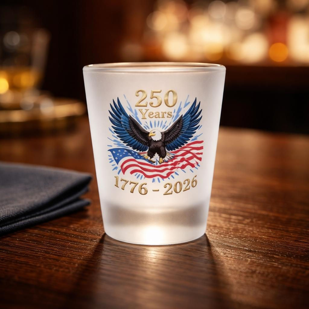 250 Celebration Shot Glass with Eagle