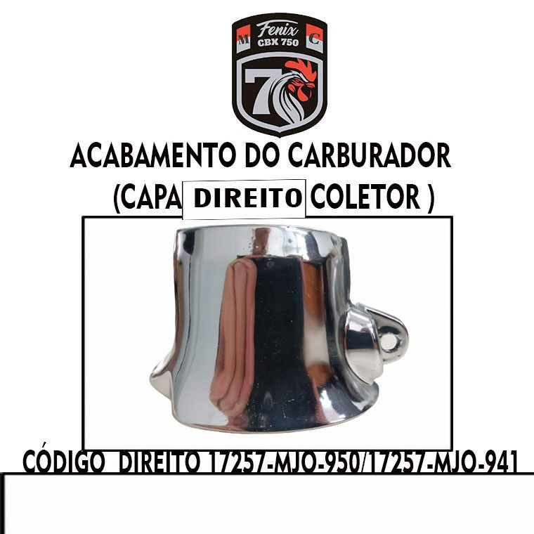 ACABAMENTO DE CARBURADOR CBX 750 DIREITO