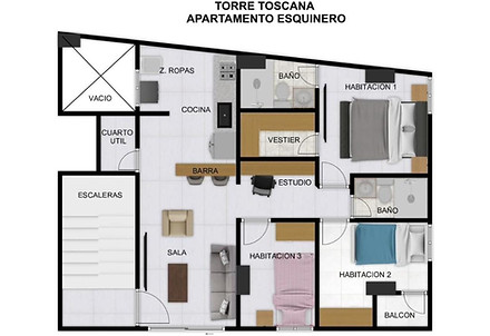 distribucion de espacio toskana