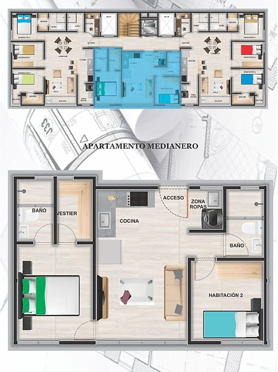 planos apartamento medianero vancouver