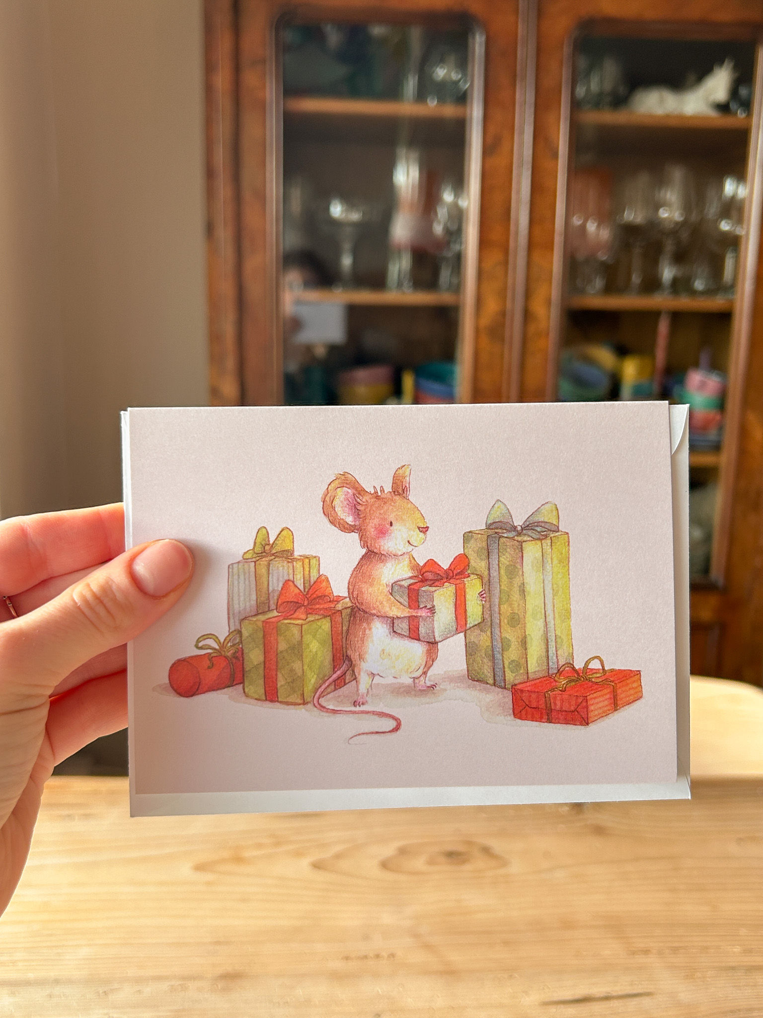 Christmas Mouse – Greeting Card