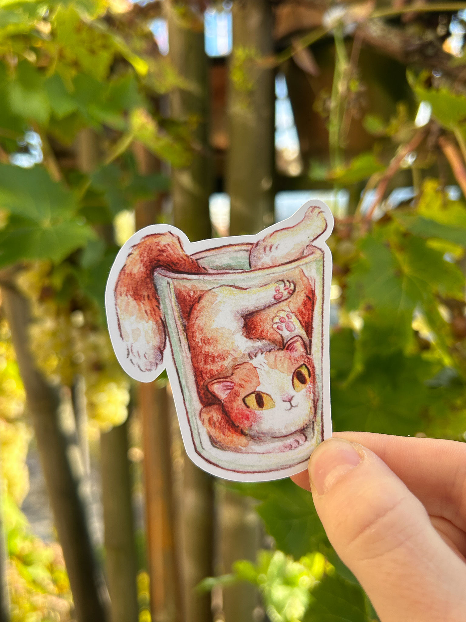 Brown Liquid Cat Sticker