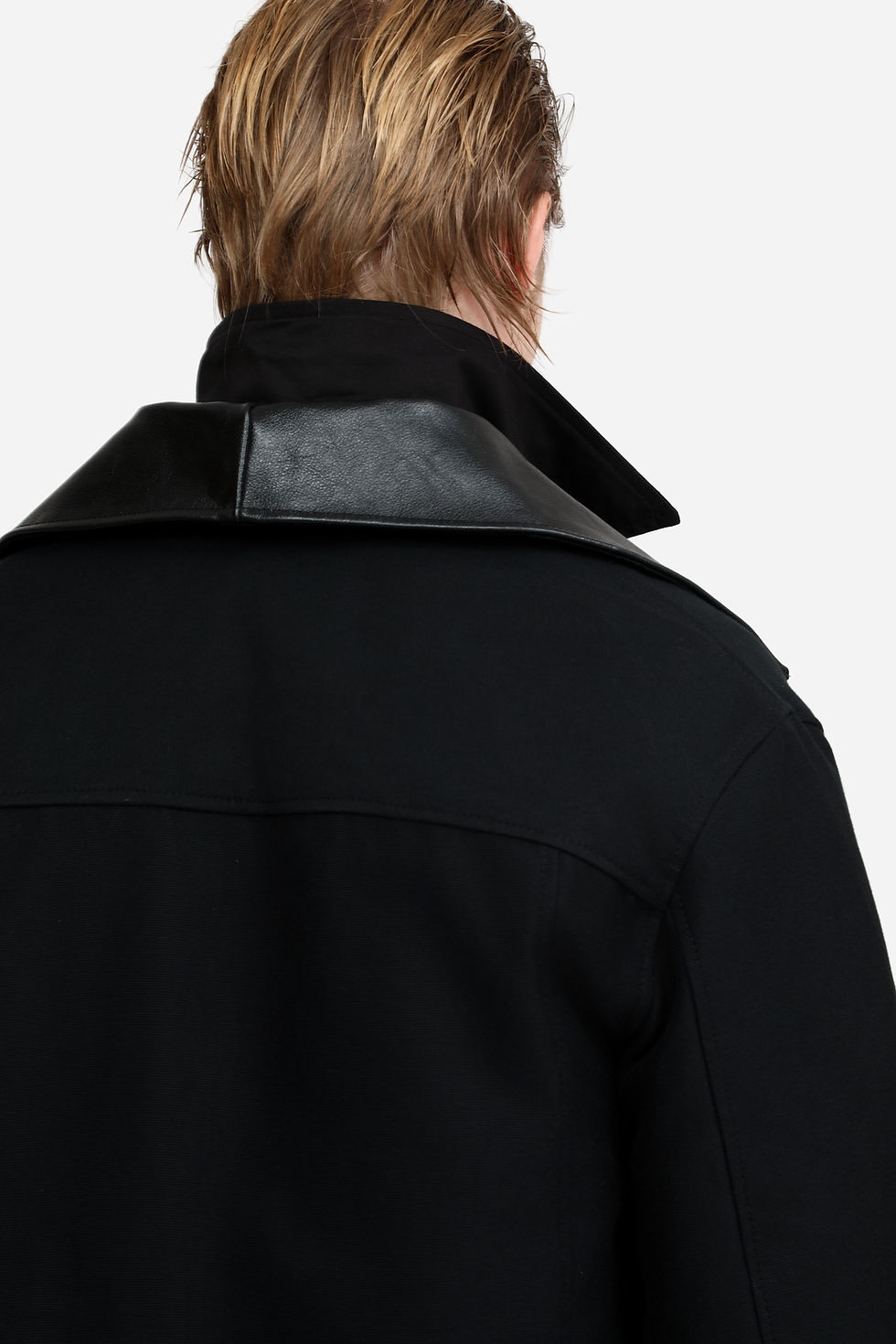 Miniatura: Fold Leather Jacket Black