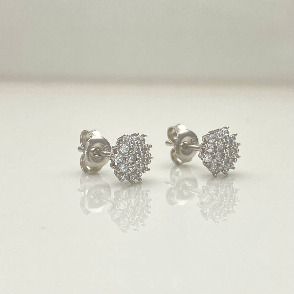 Miniatura: Brinco Flor cravejada