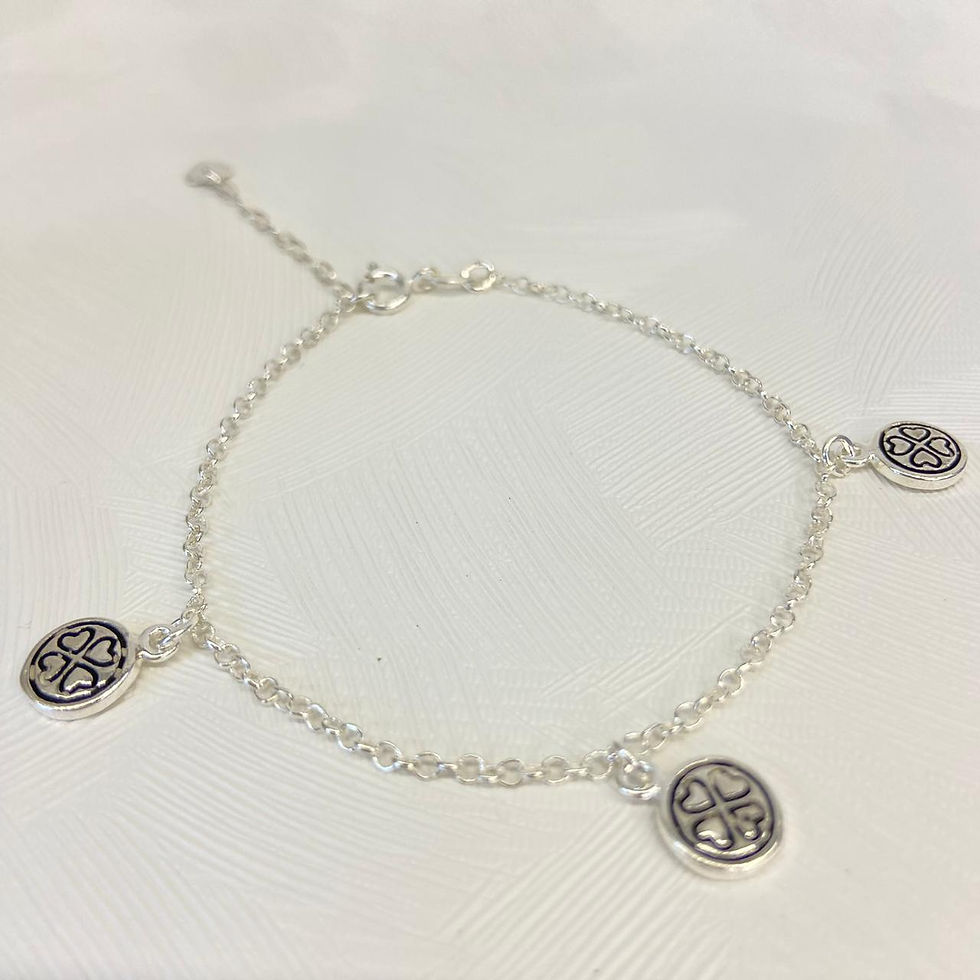 Miniatura: Pulseira trevos em Prata