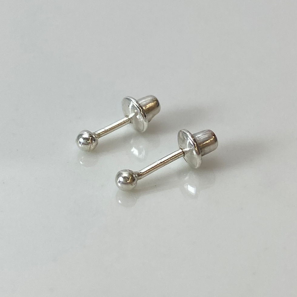 Miniatura: Brinco Bolinha Prata - 2mm
