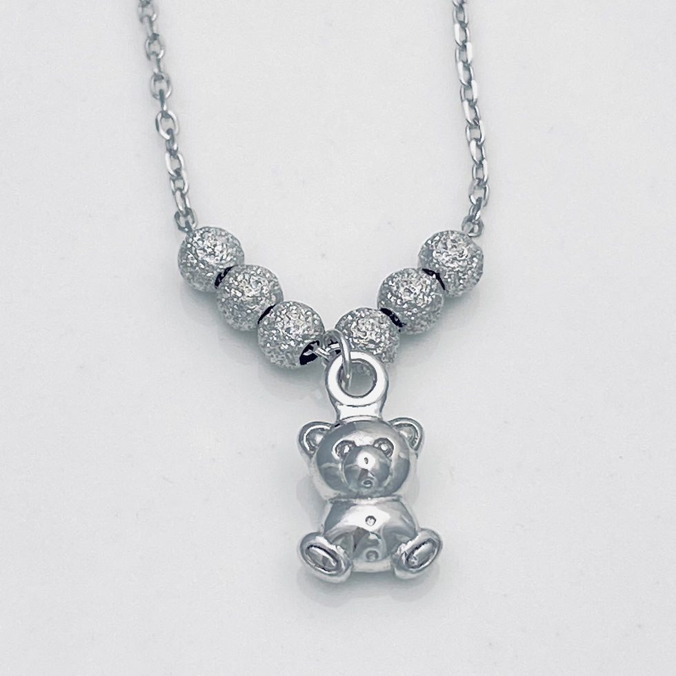 Miniatura: Gargantilha Urso em Prata 925