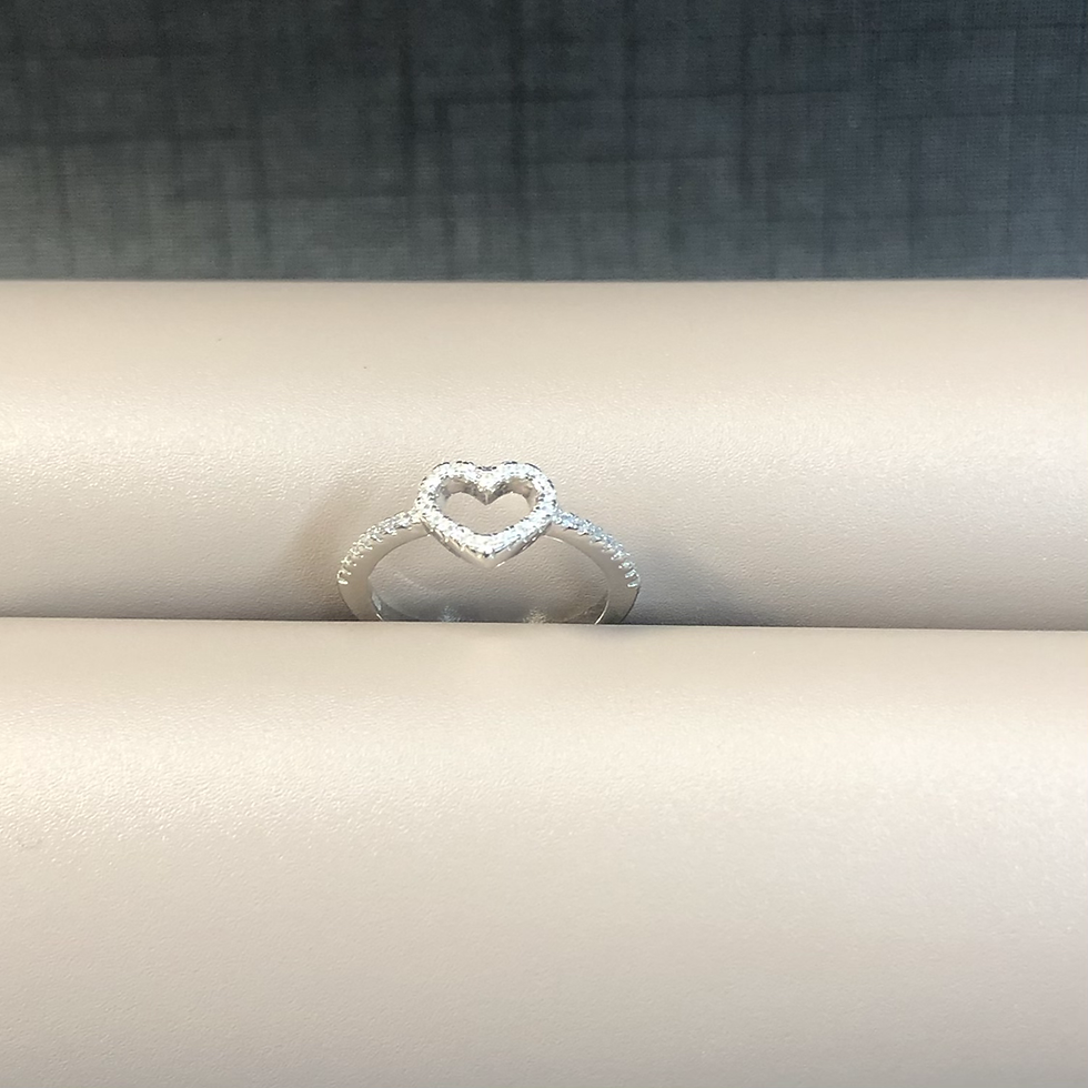 Miniatura: Anel Coração Cravejado - n°15