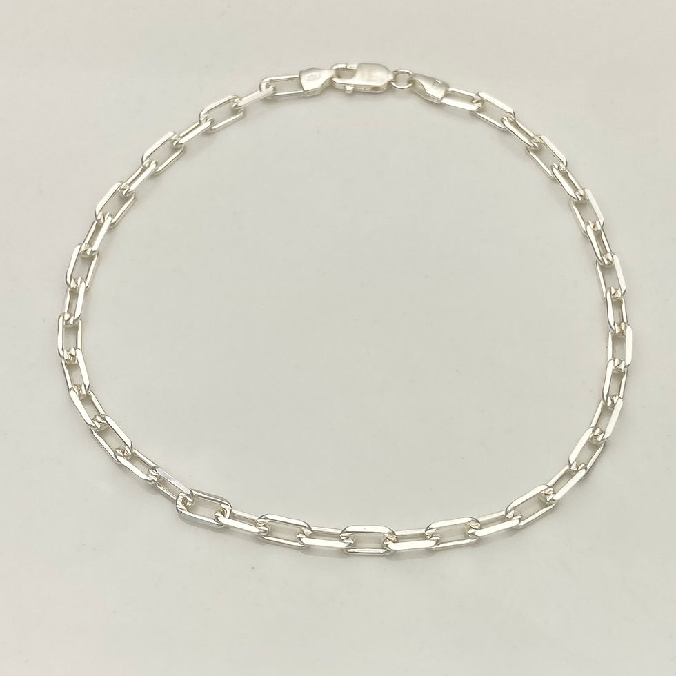 Miniatura: Pulseira elo longo em Prata - 22,5cm