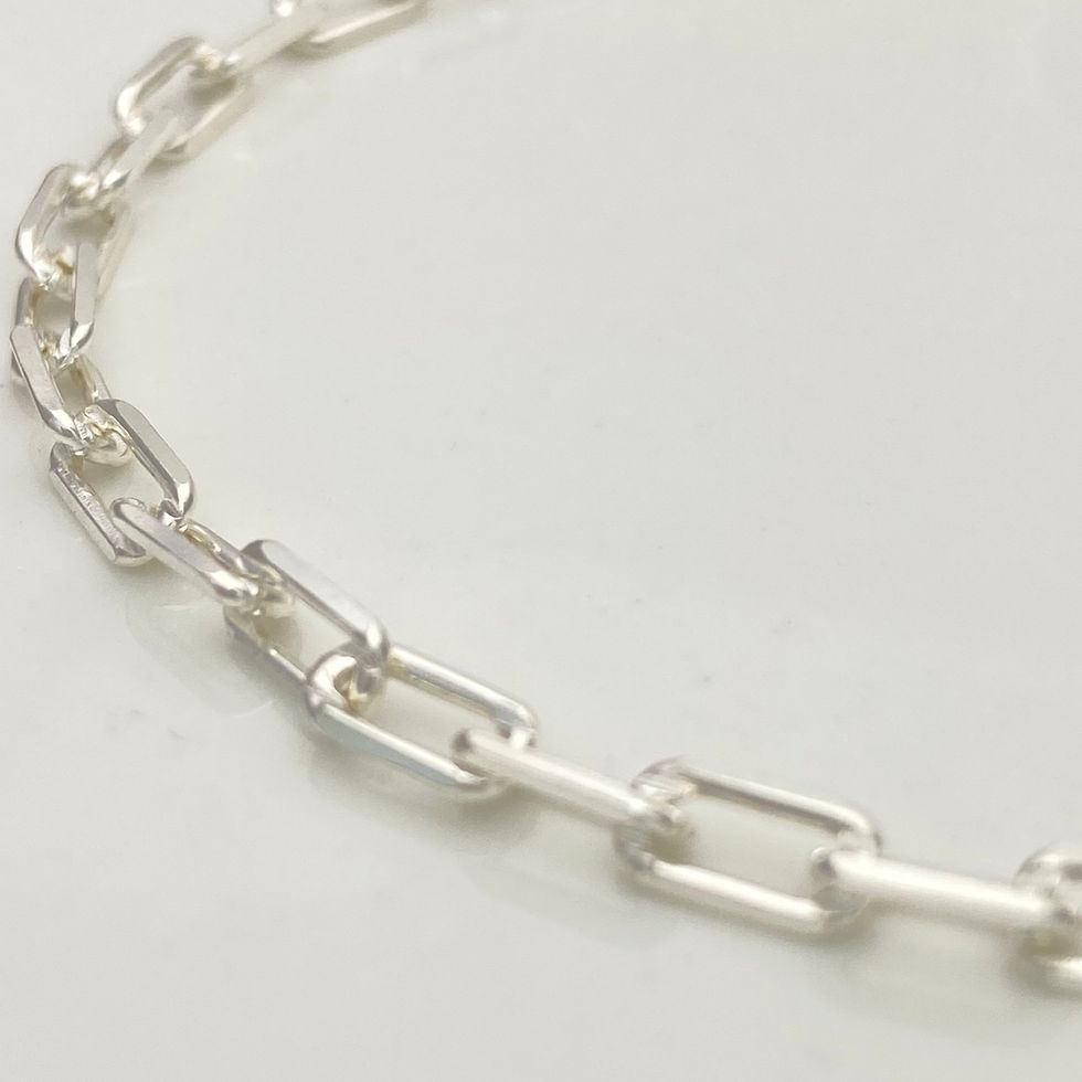 Miniatura: Pulseira elo longo em Prata - 22,5cm