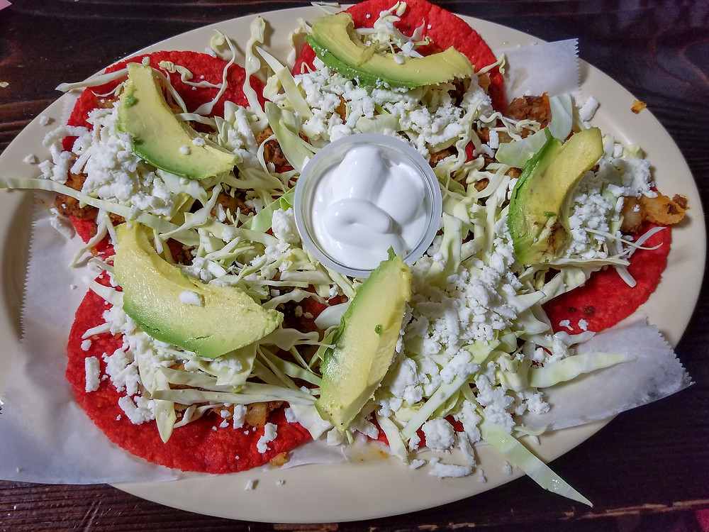 The red chile tortillas are perfect for Valentine's Day.