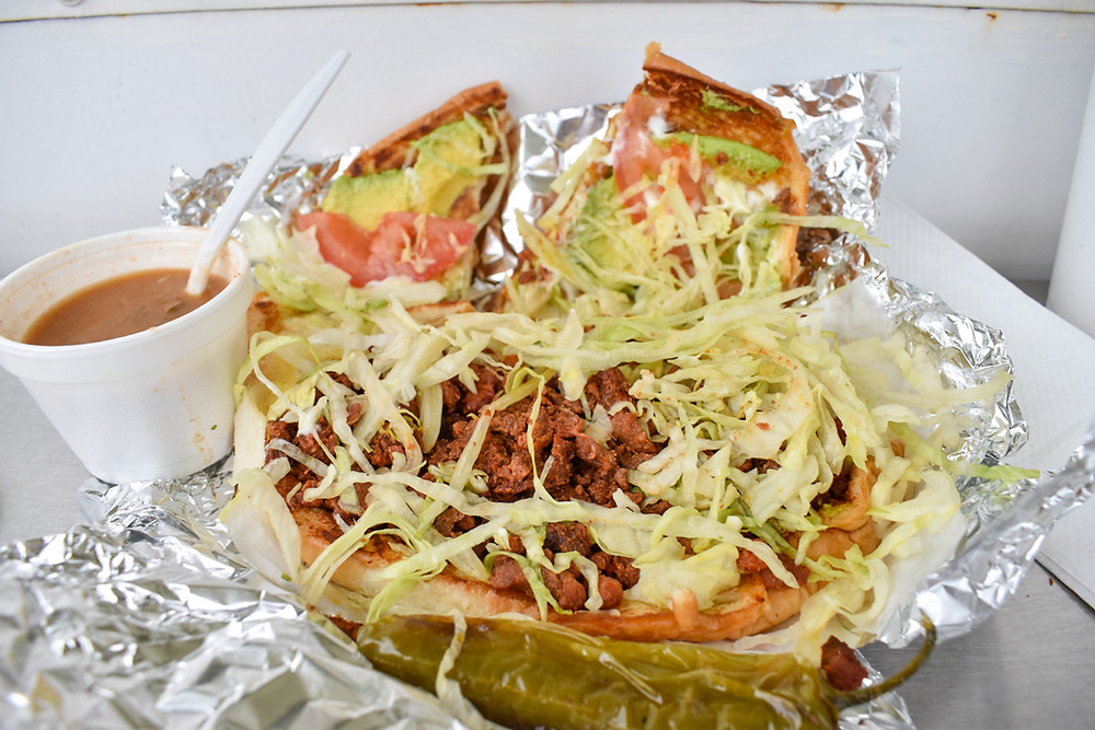Torta de pastor at Taqueria Govea in Houston, Texas