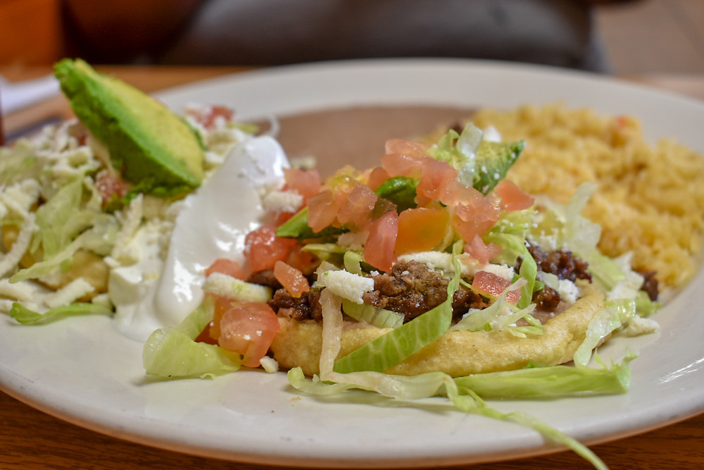 Sopes at Taqueria El Rojo Loco in Houston, Texas